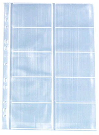 Herlitz 5894209 Visitenkartenhülle A4 mit 10 Fächern, glasklar, 100 Stück
