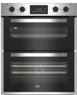 Beko Electric Built Under Double Oven - Stainless Steel