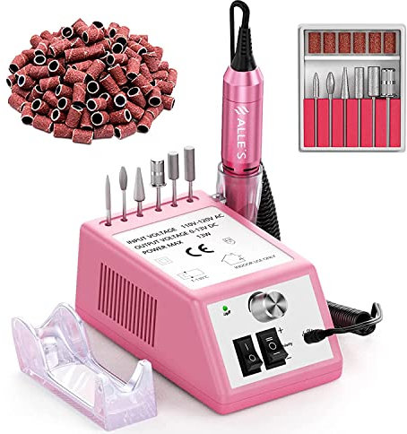 Nail Drill, Professional Manicure Nail File Kit 20000rpm Acrylic Gel Nails Polishing Tool Drills for Home and Salon Use