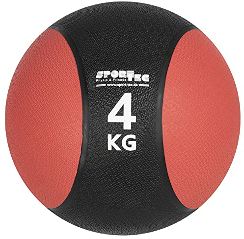 Sport-Tec Medizinball Gewichtsball Trainingsball ø 23 cm, 4 kg, rot