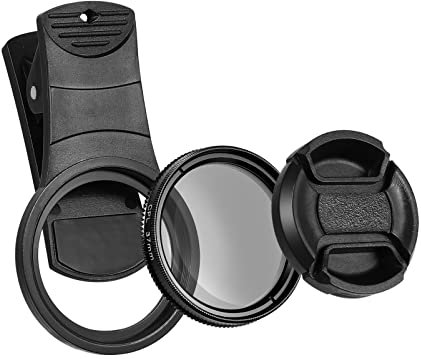UKCOCO 37mm Clip-on Filtro Polarizador Circular para Teléfono: Objetivo para Universal Lente para teléfono móvil CPL Filtro para Objetivo de cámara de Teléfono Móvil para Smartphones