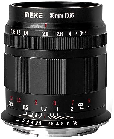 Meike 35 mm f0.95 APS-C große Blende, Weitwinkelobjektiv, manueller Fokus, für Nikon Z-Mount spiegellose Kameras Z50 Z30 Zfc und kompatibel mit Z5 Z6 Z7 im APS-C-Modus