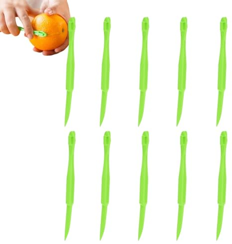 Sbucciatore per arance, 10 pezzi, strumento per sbucciare arance, limoni, agrumi, verdure, frutta, facilmente aprire, gadget da cucina per agrumi rapidi, strumento portatile per triturare frutta