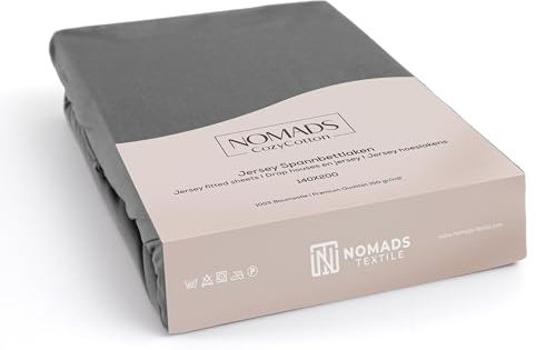 Casalina CozyCotton Jersey Spannbettlaken 200x200cm 100% Baumwolle. Warme Bettwäsche für Matratzen und Boxspringbett. Steghöhe 30 cm. Spannleintuch 200x200 Bettlaken. Spannbetttücher Oeko-Tex 100