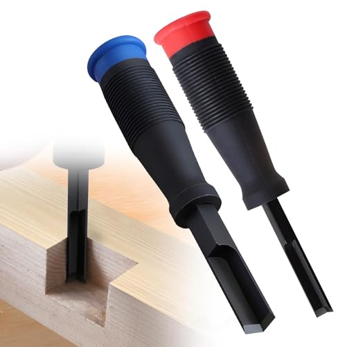 2-Pack Corner Chisel Set 8mm & 12mm – Square Mortise Chisel for 90° Precision Cuts – Hinge Recess Tool for Door Installation, Wood Carving, Framing & Woodworking