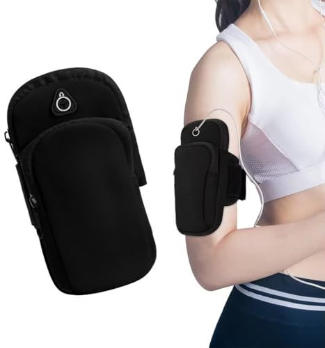 IKOPFLN Brazalete para móvil, brazalete deportivo, brazalete deportivo ajustable para móvil, brazalete impermeable para móvil, brazalete universal con soporte para móvil