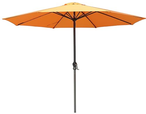 WATAOW Parasol D'extérieur 2,7 M - Protection UV Et Imperméable, Parasol De Marché, Parasol De Table, Parasol De Jardin À Manivelle, Parasol pour Plage, Café, Restaurant(Orange)