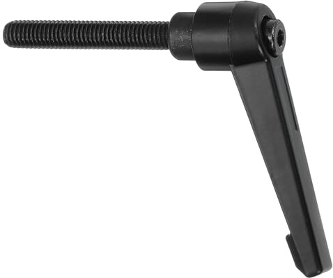 QUARKZMAN 1Pcs M8 x 50mm Perillas Ajustables Mango Roscado Macho Botón De Liberación Rápida Trinquete Bloqueo Giratorio Para Maquinaria De Torno, Negro