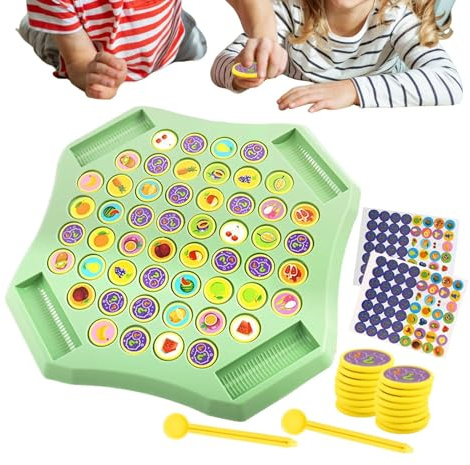 Memory Matching Game | Jeu de mémoire de Forme de Fruits avec Plateau de Jeu | Activités d'entraînement de logique pour Maternelle, école, Maison, Bureau, Parc, Voyage, Pique-Nique, Adultes