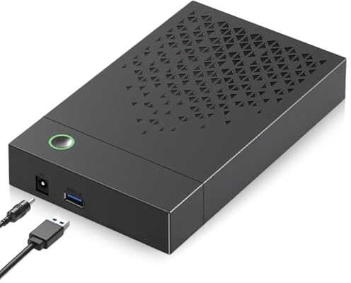 Leikurvo Docking Station Per Dischi Rigidi SATA HDD E SSD Da 2,5/3,5, Docking Station Da 5 Gbps, USB C/USB 3.0 SATA HDD Docking Station UASP, Supporta Una Capacità Di 6 TB, Nero