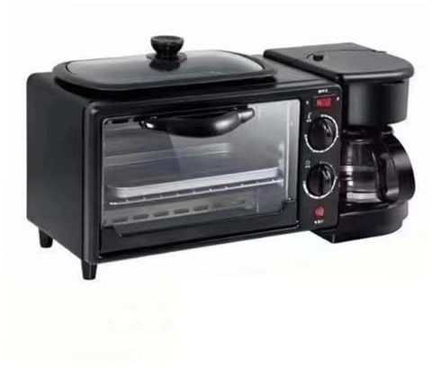 Bvdfgk 3 en 1 Máquina de Desayuno Horno Máquina de Desayuno Tostadoras Horno Estaciones de Desayuno eléctricas para sándwich