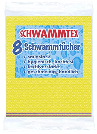Spontex Schwammtuch, 8er Vorteilspack - Extrem saugfähig & langlebig