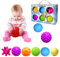 ROHSCE 6pcs Baby Textured Multi Ball Set Infant Sensory Balls Massage Soft Ball