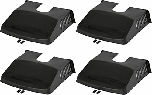 My Garden Essentials® 4 x Drain Cover, Black Plastic Grid Pipe Cover Ventilated, Prevents Blockages To Drains