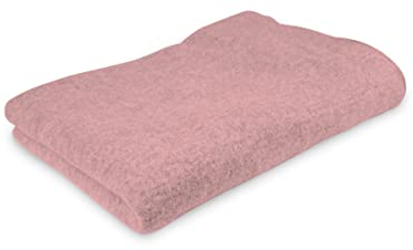 Ehrenkind® Walkdecke | Wolldecke Schurwolle | Babydecke | Kuscheldecke | Bio-Wolle & Bio-Baumwolle | Outdoor Decke | Rose 120x150cm