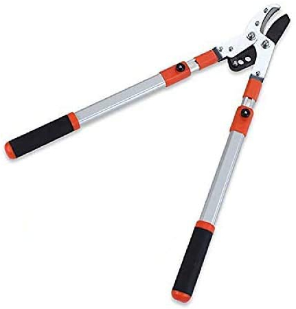 TONZN Gartenscheren, ausziehbare Amboss-Gartenscheren Einfaches Schneiden für hochwertige Gartenarbeit – robuste Ratschenschere ausziehbar 66–101 cm