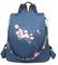 Rucksack Damen Wasserdichte Anti Diebstahl Schulrucksack Umhängetasche, Mode Cityrucksack Tagesrucksack für Schule Reisen Arbeit Einkauf (Schmetterling Blau)