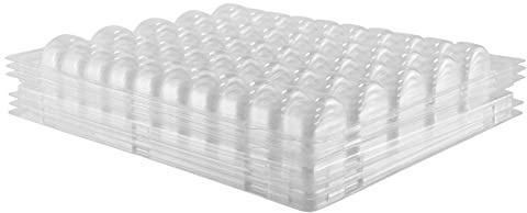 Swiixxer French Macaron förvaringsbrickor med transparent husdjur – innehåller 50 makaroner per set – förpackning med 4 set