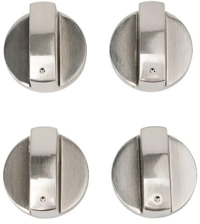 MKLHAVB Gasspisknapp, 4 stycken universella vridbrytarkontrollknappar, ersättning för köksspis, zinklegering, gasspis, ugn, häll, 6 mm gasspis-kontrollknappar