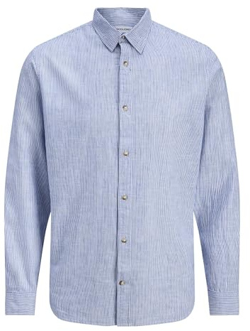 Jjesummer Linen Blend Shirt L/S SN, Infinity, XL