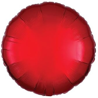 Pallone PALLONCINO in Foil Mylar tondo ROSSO - gonfiabile ad aria o ad elio 45 cm - Gonfiabile Aria o Elio - Decorazione Feste, Party, Compleanno, comunione, cresima -FORNITO SGONFIO