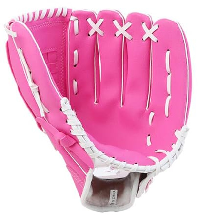 Baseballhandskar för barn, ungdomsläder Andningsbar baseball softballhandske för träning (Rosa)