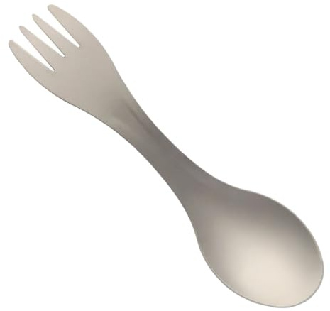 1 st titangaffel spork campingbestick resebestick utomhus bestickset 1 person med etui återanvändbara bestick to go titan bestick campingbestick för backpacking picknick vandring 16,5 x 4 cm