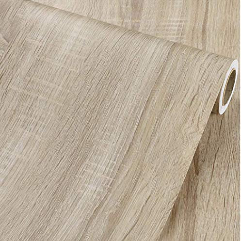 Walldecor1 Oak Wood Grain Contact Paper Self Adhesive Film for Furniture Decorative Adhesive Shelf Liner Cabinet Shelves Drawer Door Sticker 15.7 x 78.7