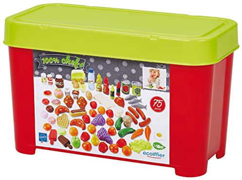 Jouets Ecoiffier- Coffret Alimentation Cuisine-75 Accessoires-Dès 18 Mois-Fabriqué en France, 2608