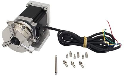 LeTkingok Mini Laser Marking Machine Rotation Axis, Stainless Steel Rotating Fixture Ring Jewelry Rotary Marking Workbench with 69MM Chuck