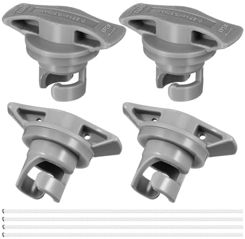 Veemoon Lot de 4 bouchons de valve d'air pour kayak, matelas gonflé, matelas gonflable, bateau gonflable, bouchon de valve, adaptateur de bateau, pompe, adaptateur, housse de valve