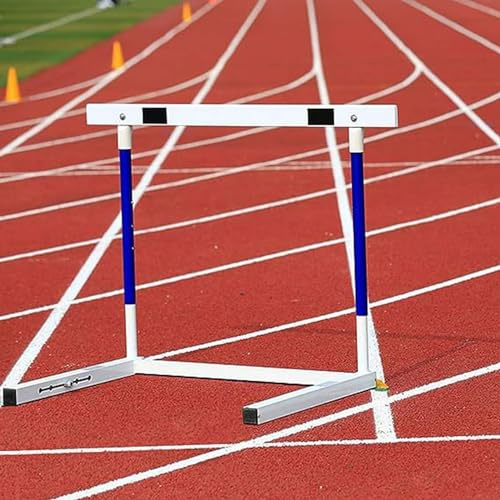 Gruytoie Ostacoli di Atletica Leggera per Atleti Adulti, Ostacoli per Agilità Ad Altezza Regolabile 30-42 Pollici, Set di Pali per Allenamento All'aperto, Ostacolo Professionale