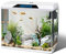 Nobleza - 54L Mini Aquarium Komplettset, Nano Aquarium Stabiles Einsteigerbecken mit LED-Beleuchtung und Eingebautem Filtersystem, Weiß