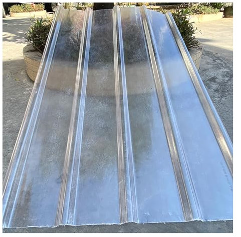 1.5mm Corrugated Roofing Sheets,Clear Roof Sheet,FRP Daylighting Plate,Flame Retardant/Anti-UV Garage Roofing Covers,Building Roof Cladding,Replacement Shed Panel(16pcs,0.9*1.9m/35*75in)