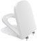 CECIPA WC Quadrato con Chiusura Ammortizzata, Coperchio Water Soft Close, Copriwater Bianco, Sedile WC Quadrato, Tavoletta WC Automatica con Quick Release - DERW Serie