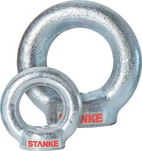 Seilwerk STANKE 10x Écrou à œil femelle galvanisé M10 anneau de levage 10 mm