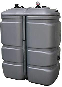 Cuve à fioul SCHUTZ double paroi polyéthylène 1000 L, gamme intégrale. Dim : 1420 x 660 x hauteur 1685 mm. Fournie avec jauge de niveau, témoin optique de fuite, poignées sur enveloppe extérieure.