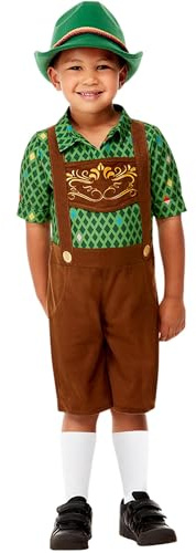 Smiffys Toddler Hansel Costume All In One & Hat, Boys Fancy Dress, Storybook Character Dress Up Costumes