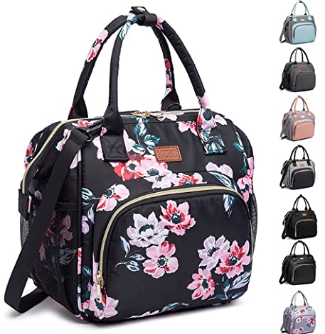 Lunch Bags Insulated Lunch Box for Women,3 Carrying Way Large Tote Bag,Leakproof Reusable Cooler Backpack with Adjustable Shoulder Strap for School Office Picnic Beach