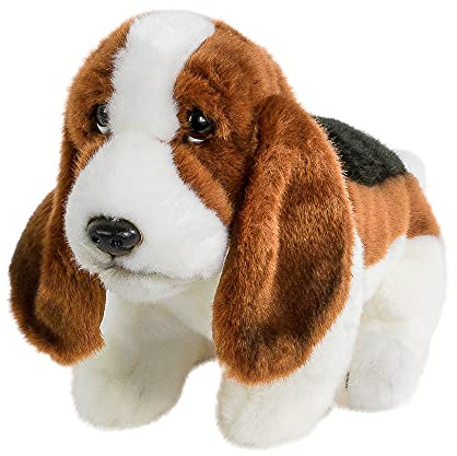 Teddys Rothenburg Basset Stofftier Jagdhund Kuscheltier sitzend 32 cm Plüschtiere Hunde Plüschhund
