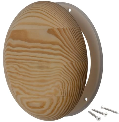 Ø 125 mm trä anemostat – frånluft tillufts tallriksventil – rund ventilationsventil för bastu
