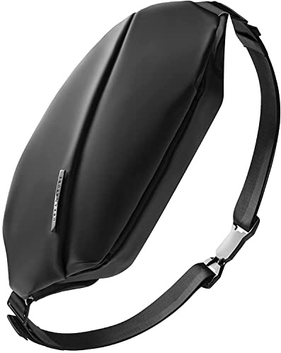 NIID R0 Brusttasche Herren Umhängetasche Schultertasche Reisetasche Wasserdichte Sling Bag Strahlenbrusttasche Multifunktionale Slim Crossbody Daypack, Negro , medium