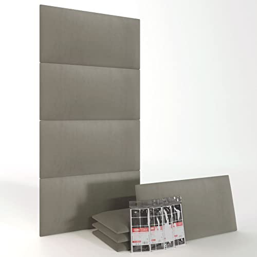 Mollis Wandpaneel 30x60 cm, Set von 8 Stück, Kopfteil für Betthaupt, Wohnzimmer, Dekowand, Gepolsterte Moderne 3D Dekoration für Schlafzimmer, Schallabsorbierende Wandverkleidung, Akustik Wandkissen