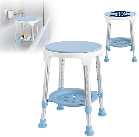 YX - Taburete de ducha para baño (giratorio)