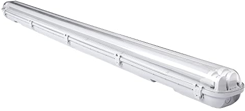 Ikodm 18W LED lámpara para estancias húmedas 120 cm 4000K blanco neutro 3060 lm, doble tubo LED T8, lámpara fluorescente IP65, lámpara de lavabo, garaje, jardín, lámpara de techo de oficina