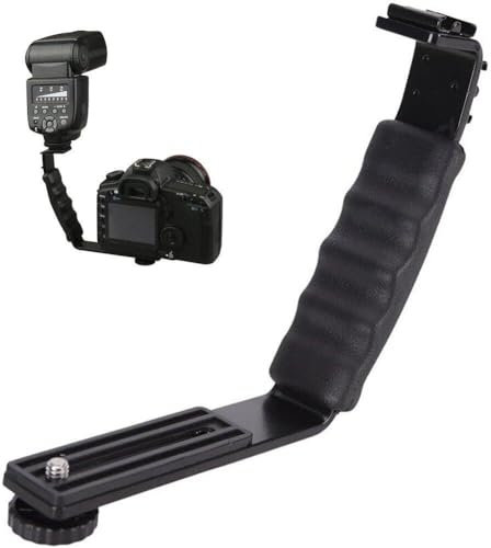 Kameramontering L fäste flashfäste heta skor fästen video grepp L fäste för gimbal stabilisator Dslr kamera video ljus mikrofon