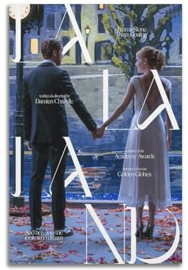 Szzmyo Póster decorativo de la película La La Land, pintura moderna y estética, lienzo para dormitorio, sala de estar, póster decorativo de 30 x 45 cm, estilo sin marco