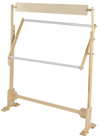 Large Size Embroidery Stand, 5 Height Adjustment 360 Degrees Rotating Cross Stitch Floor Stand Wooden Embroidery Frame