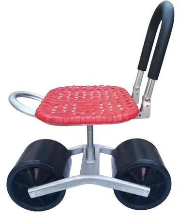 Garden Rolling Stool – Outdoor Gardening Bench, Mobile Planting Cart | Swivel Seat with Wheels, Adjustable Garden Trolley, Yard Work Chair for Seniors, Comfortable Seating Solution for Gardening Tasks