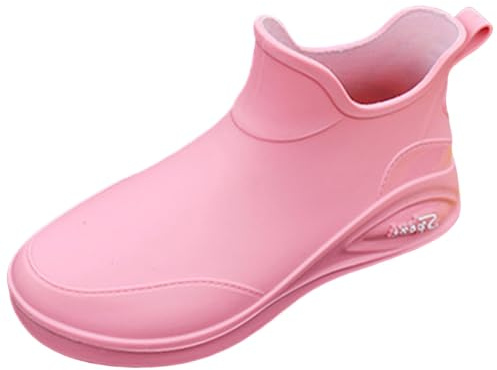 Generisch Hiking Shoes Men's Boots Shoes Rain Boots Fishing Boots Non-Slip Rubber Garden Boots for Gardening Boating Camping Sailing Fishing Ugly Shoes Men, pink, 5 UK